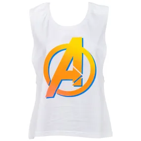 Avengers Orange Symbol Juniors Tank Top