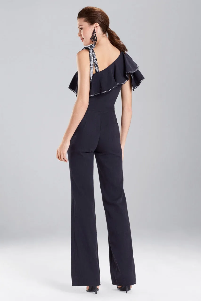 Denim Ruffle Jumpsuit