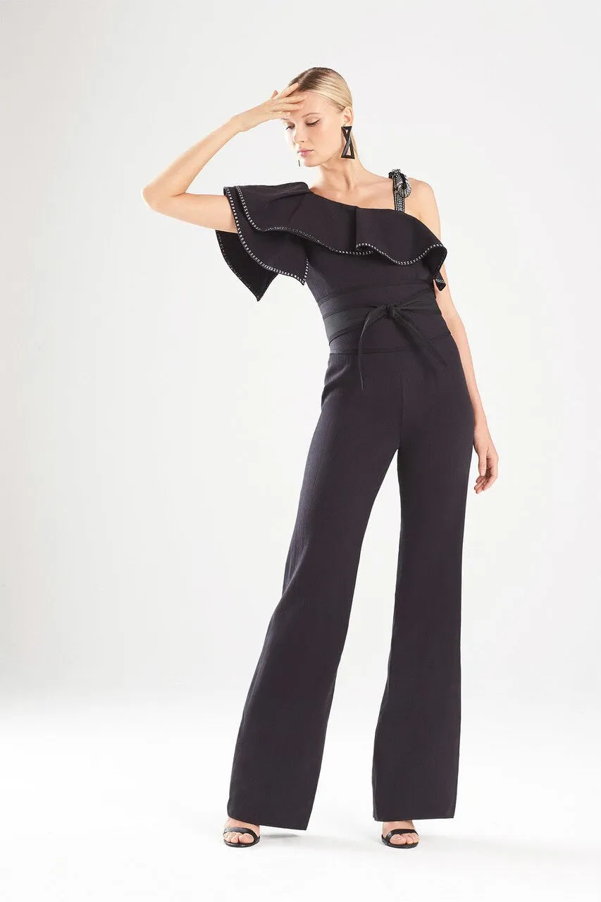 Denim Ruffle Jumpsuit