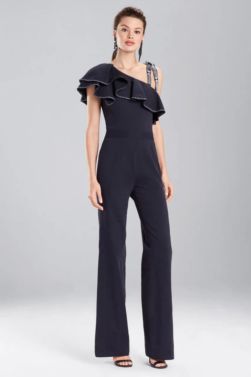 Denim Ruffle Jumpsuit