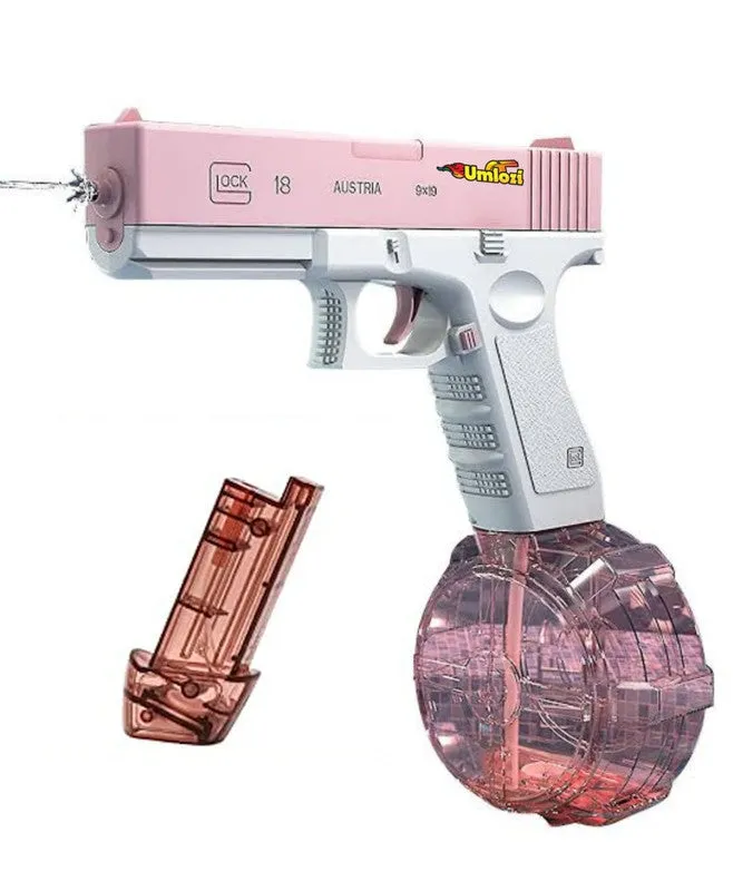 Electric Water Gun, up to 9 m Ft Rang Electric Automatic Water Gun, 450CC 60CC High Capacity Squirt Guns for Summer Pool Beach Party Water Blasters