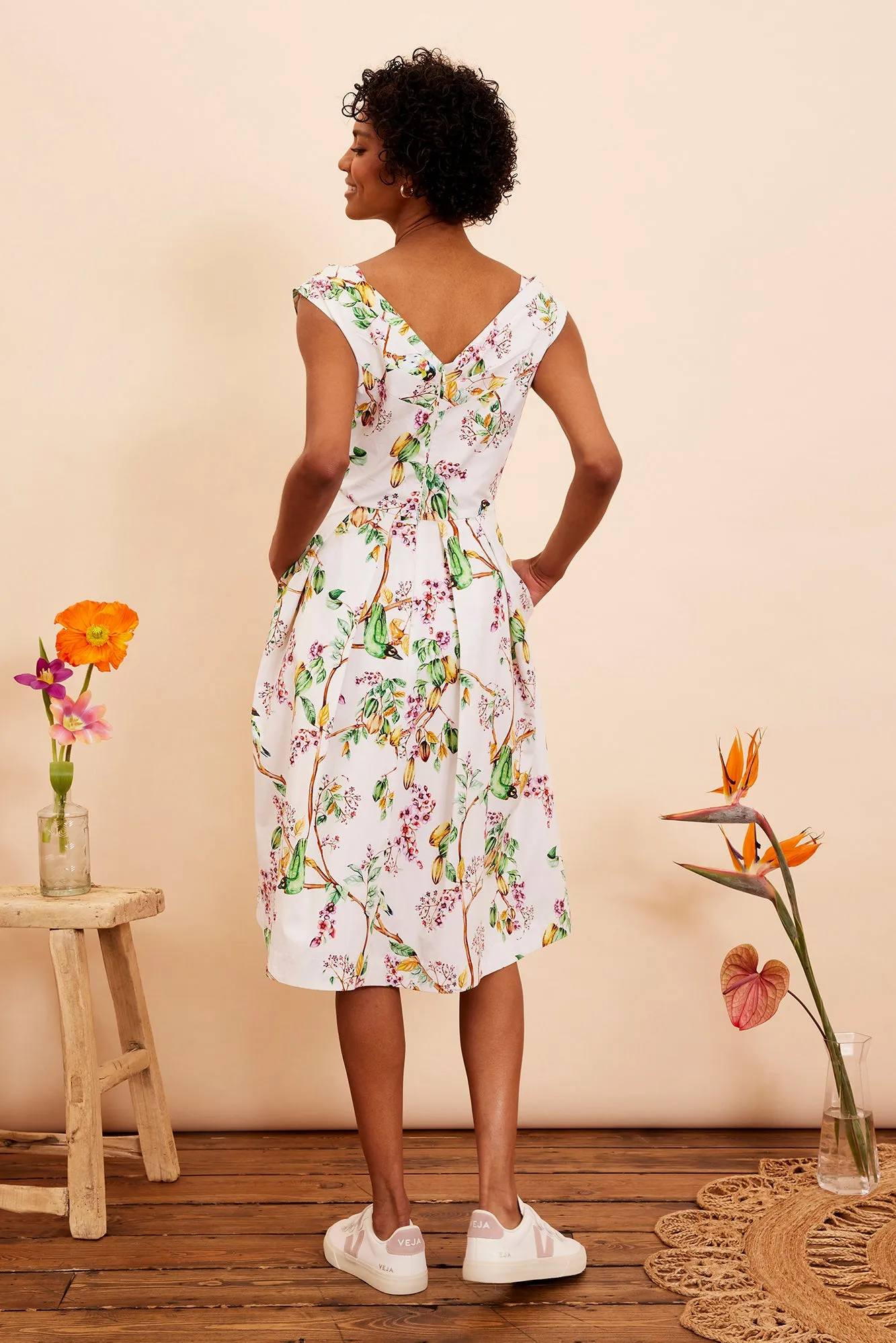 Florence Gardenia Bird Dress