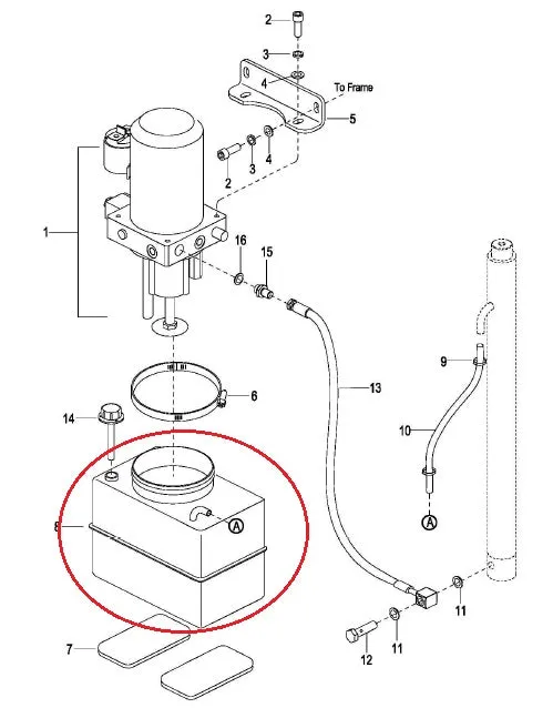Hydraulic Oil Tank EP Equipment 2107-420002-0A