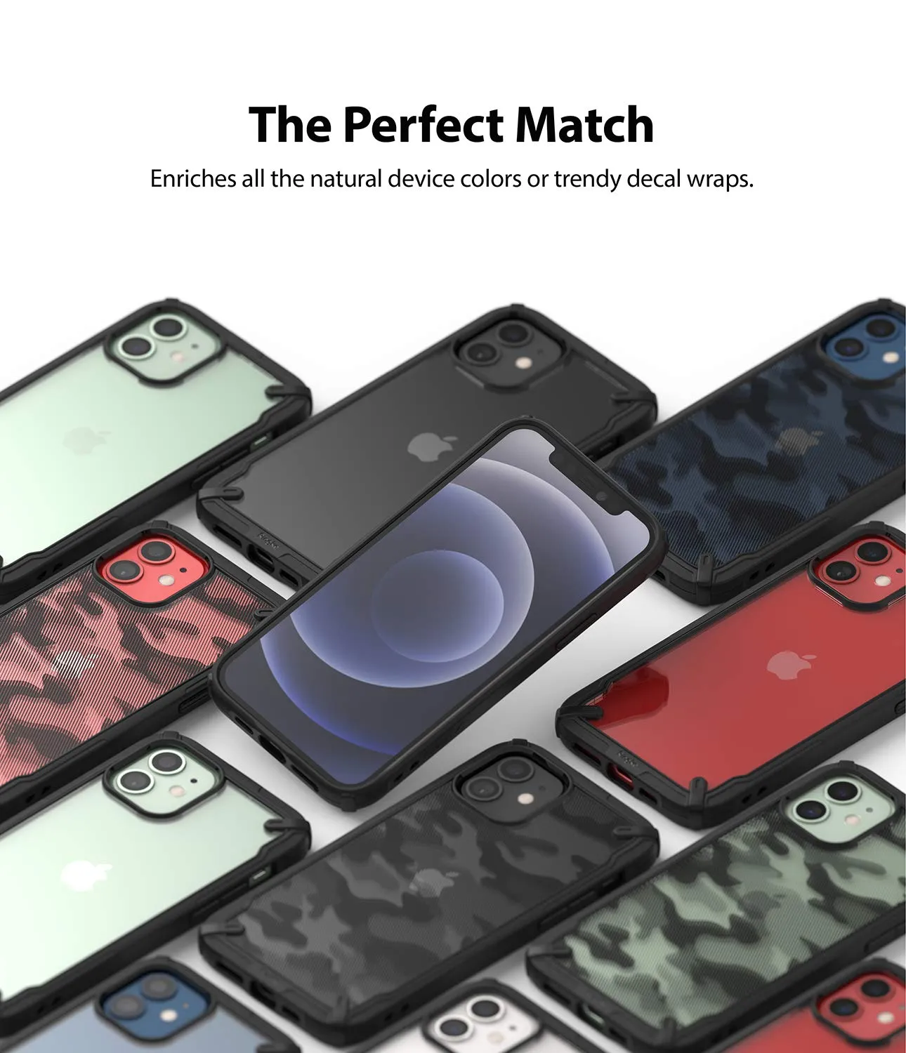 iPhone 12 Mini Back Cover Case | Fusion X Design - Camo Black