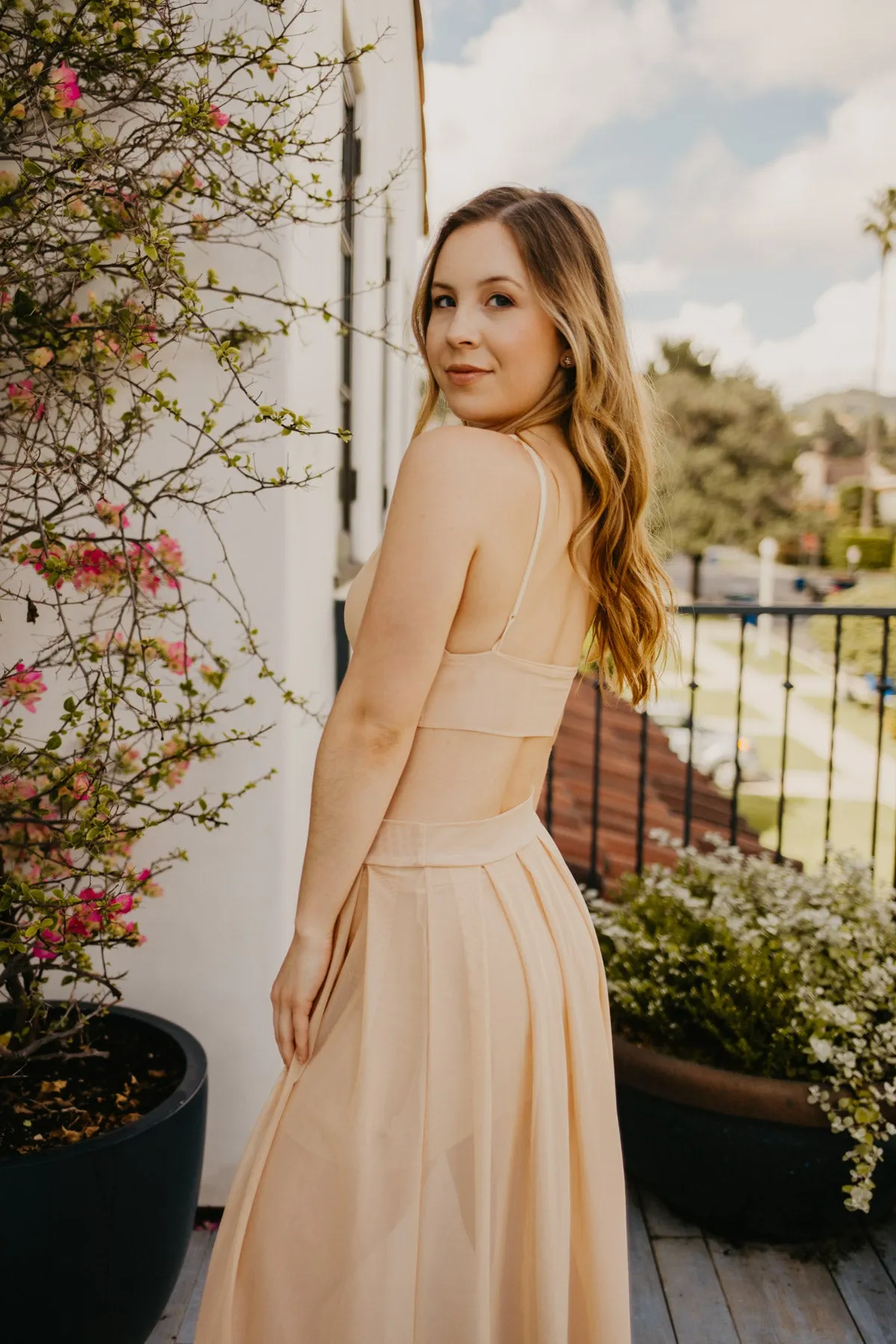 Mesh Skirt Nude
