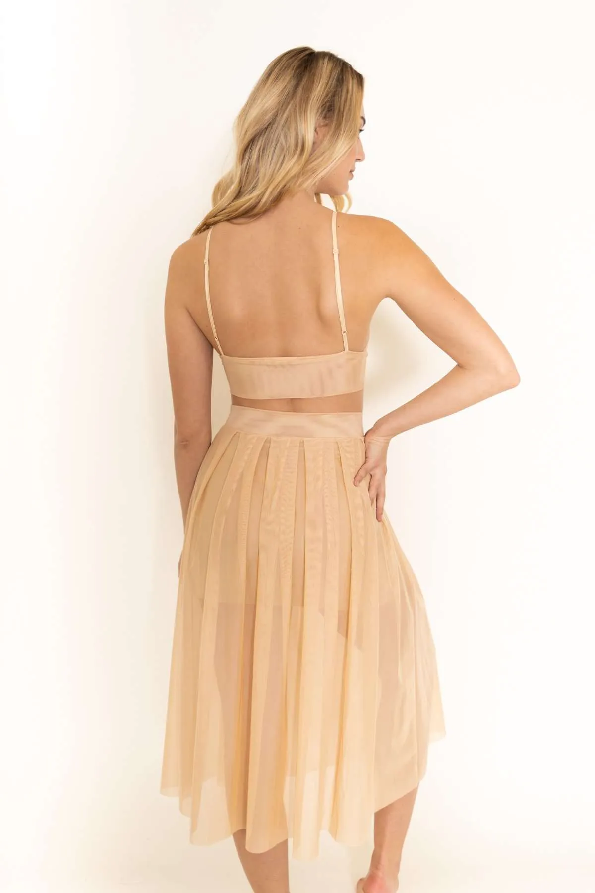 Mesh Skirt Nude