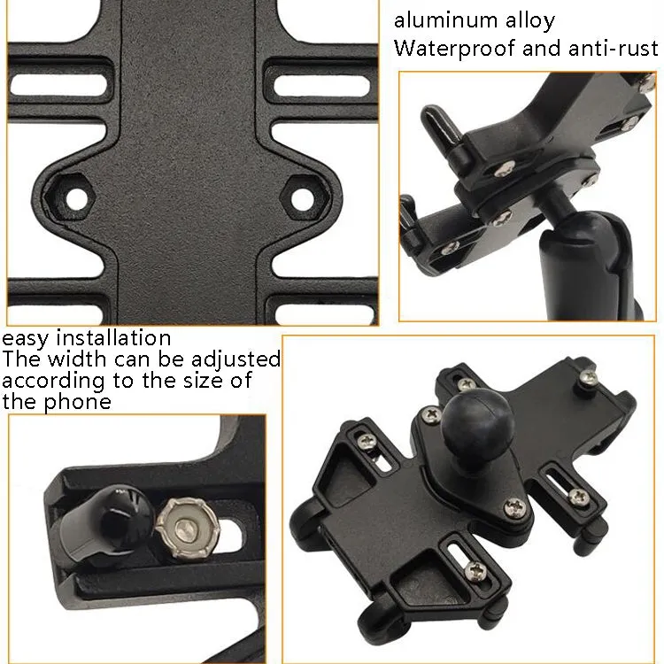 N-STAR NJN001 Motorcycle Bicycle Compatible Mobile Phone Bracket Aluminum Accessories Riding Equipment(With Pump Cover)