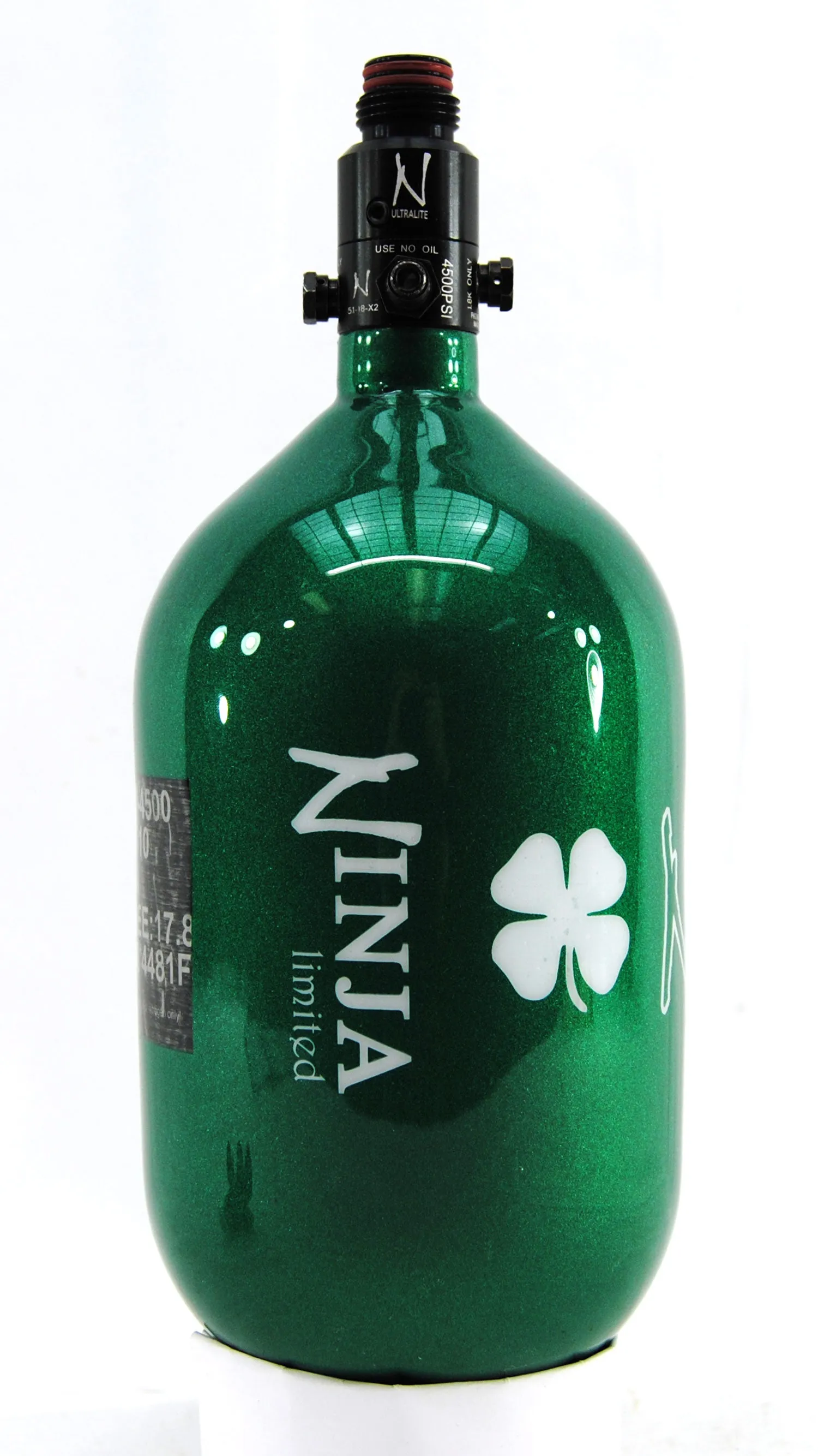 Ninja 68ci 4500psi HPA Tank - Limited Edition St. Patrick's Day Lucky Clover - Ultralite Regulator