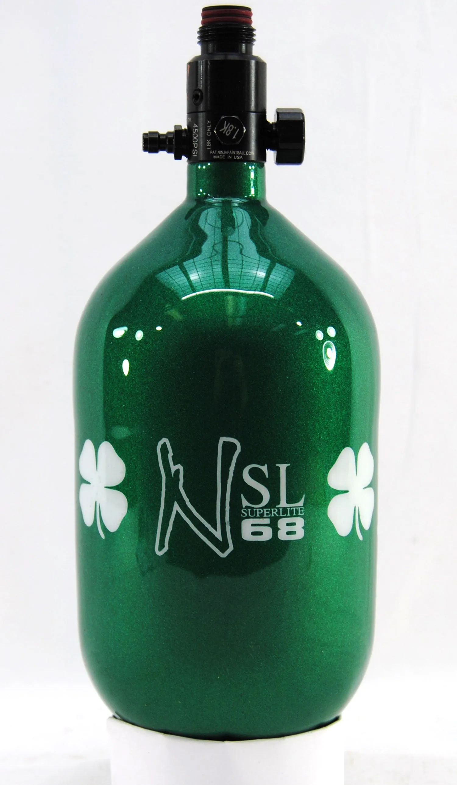 Ninja 68ci 4500psi HPA Tank - Limited Edition St. Patrick's Day Lucky Clover - Ultralite Regulator