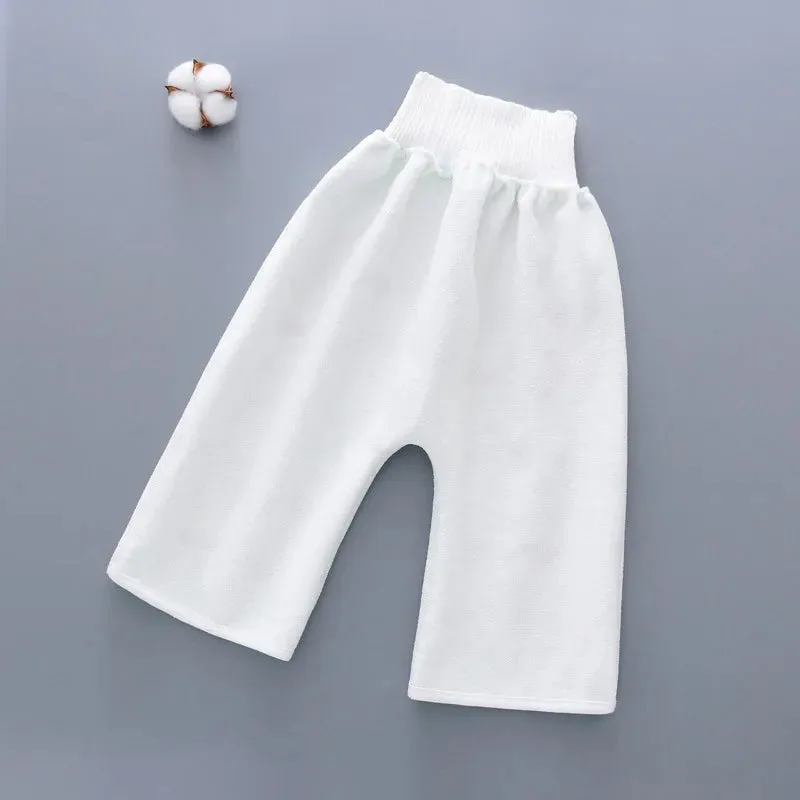 "Ultimate 2-In-1 Waterproof Diaper Skirt: Stylish, High-Waisted Cotton Training Pants for Kids - Say Goodbye to Leaks!"