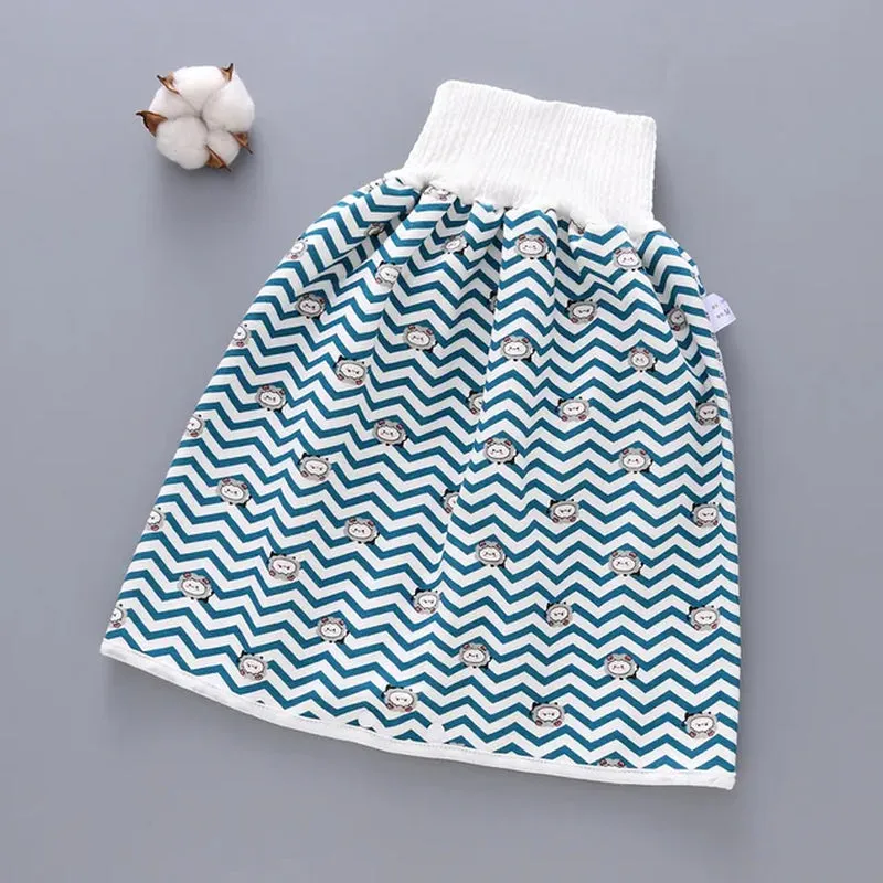 "Ultimate 2-In-1 Waterproof Diaper Skirt: Stylish, High-Waisted Cotton Training Pants for Kids - Say Goodbye to Leaks!"
