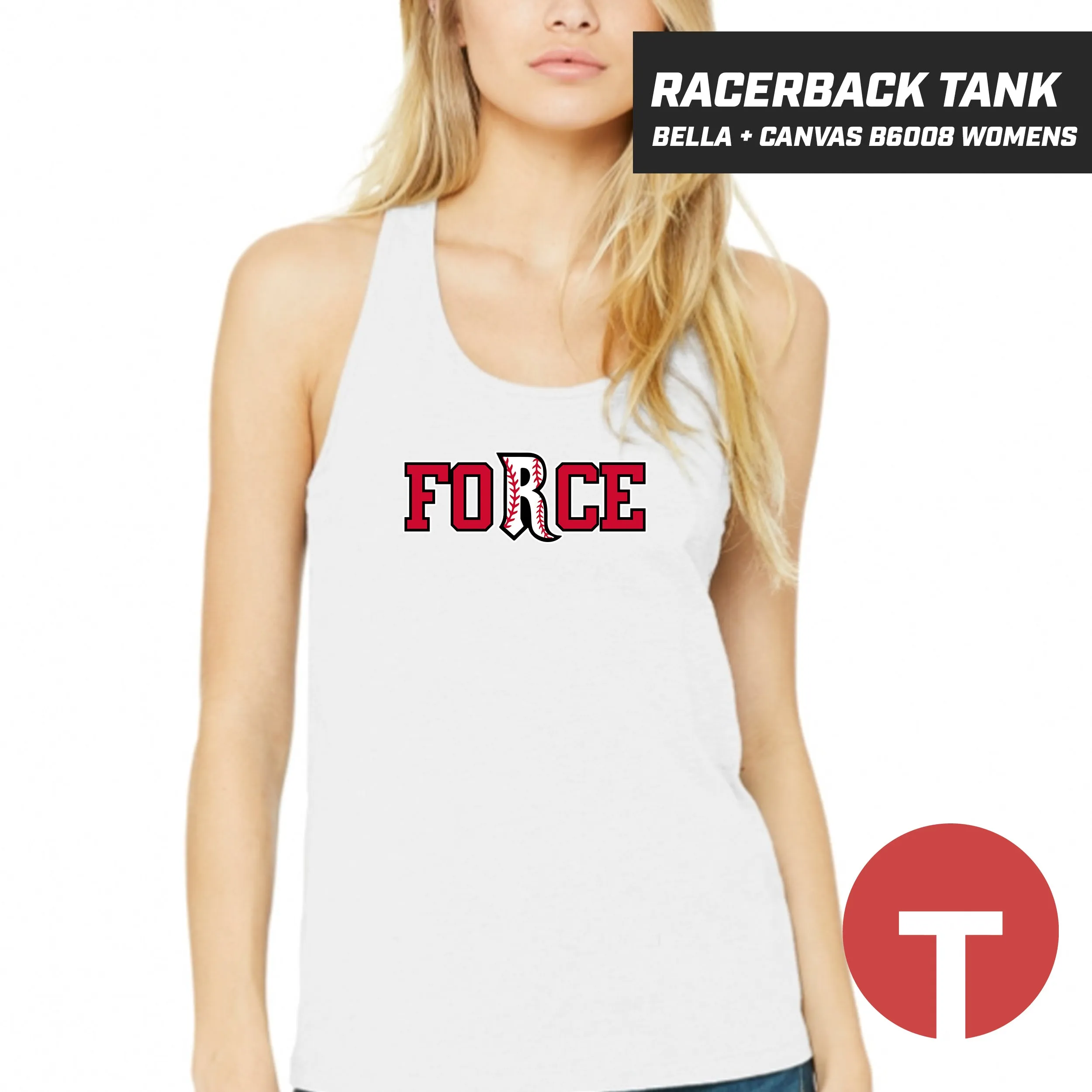 Relentless Force - LOGO 3 - Bella   Canvas B6008 Women's Jersey Racerback Tank