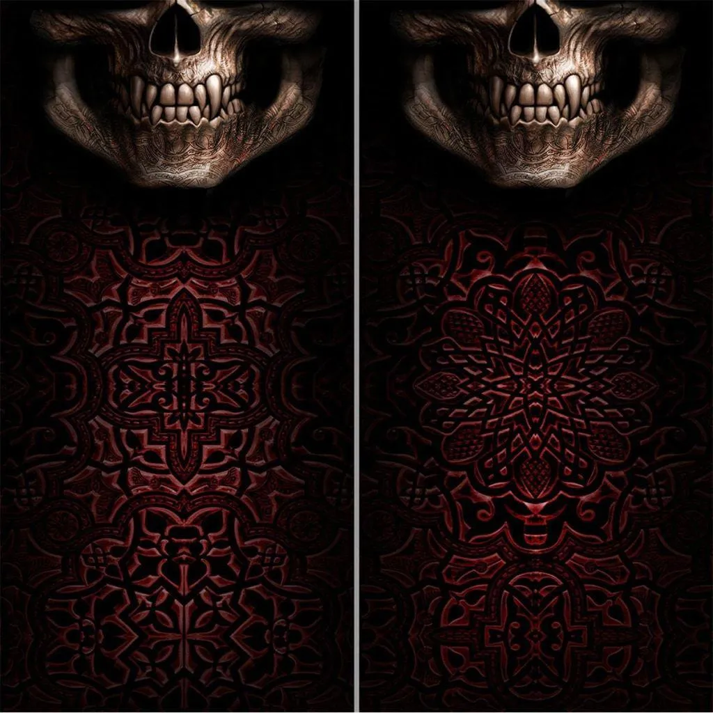 Spiral Goth Skull - Multifunctional Face Wraps